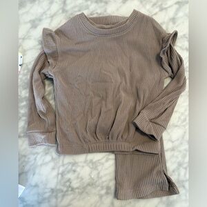 Cat & Jack Taupe Ribbed Outfit